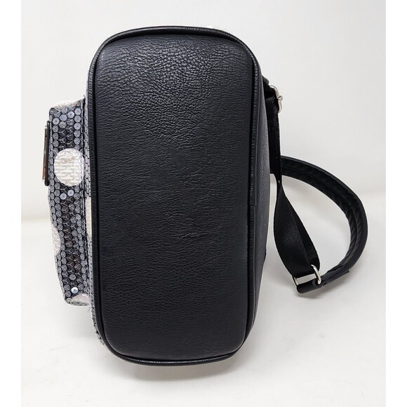 Loungefly Disney Parks Minnie Mouse Sequined Black Polka-Dot Backpack Mouse Ears - Picture 8 of 15